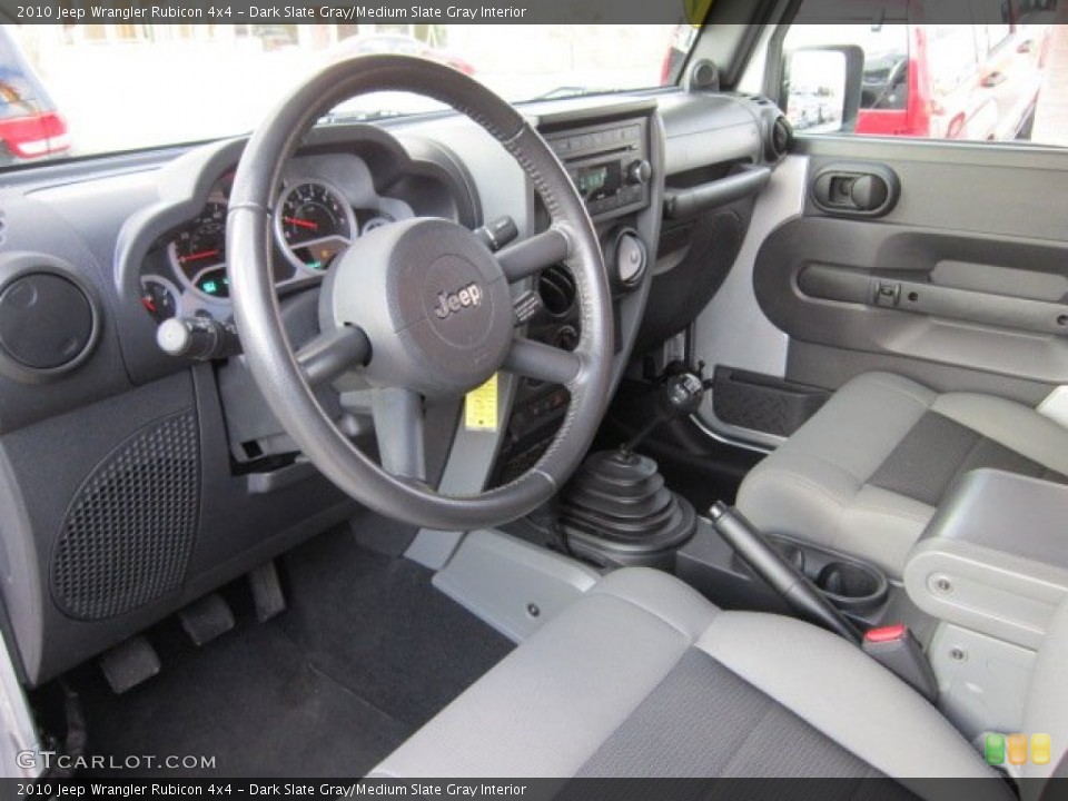 Dark Slate Gray/Medium Slate Gray Interior Prime Interior for the 2010 Jeep Wrangler Rubicon 4x4 #56529645