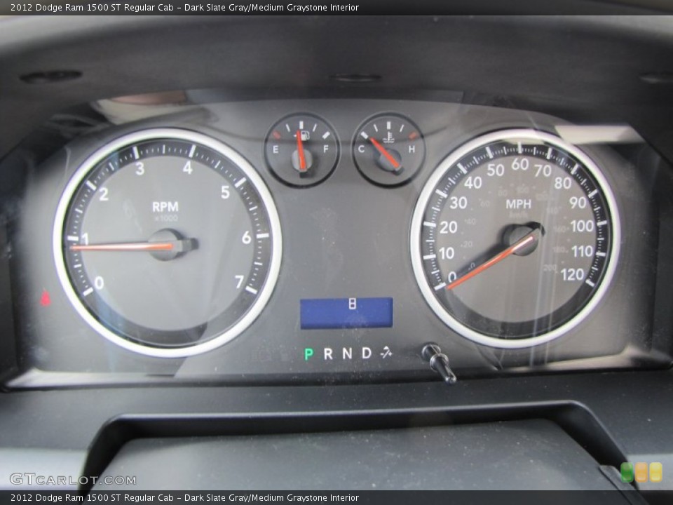 Dark Slate Gray/Medium Graystone Interior Gauges for the 2012 Dodge Ram 1500 ST Regular Cab #56532258
