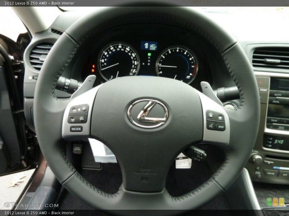 Black Interior Steering Wheel for the 2012 Lexus IS 250 AWD #56533693