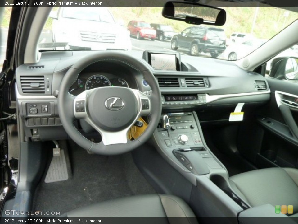 Black Interior Dashboard for the 2012 Lexus CT 200h Hybrid Premium #56535058