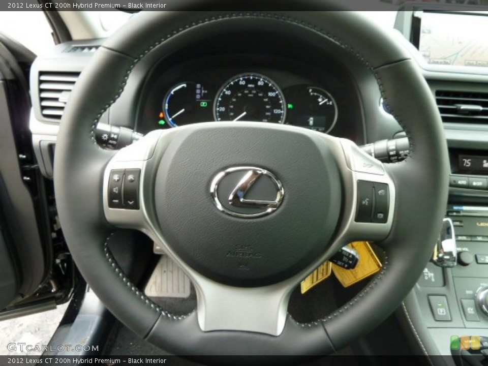 Black Interior Steering Wheel for the 2012 Lexus CT 200h Hybrid Premium #56535082
