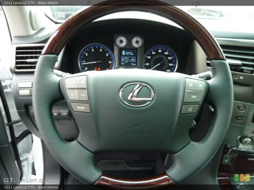 Black Interior Steering Wheel for the 2011 Lexus LX 570 #56535421