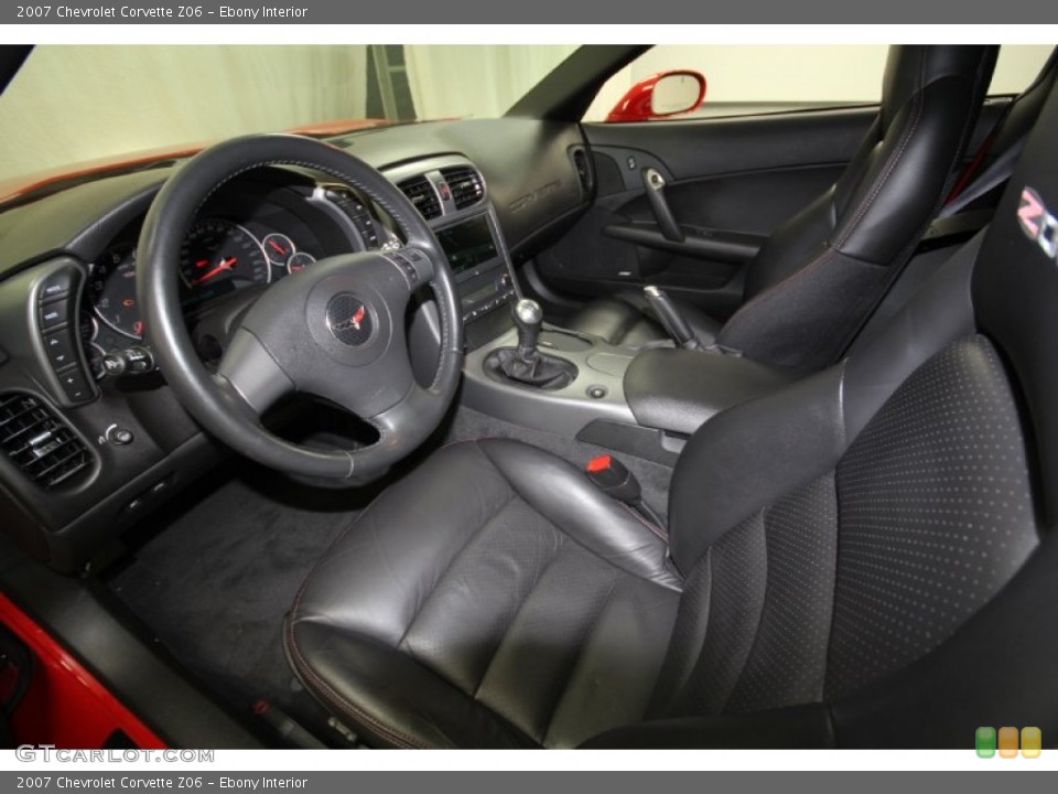 Ebony Interior Photo for the 2007 Chevrolet Corvette Z06 #56537335