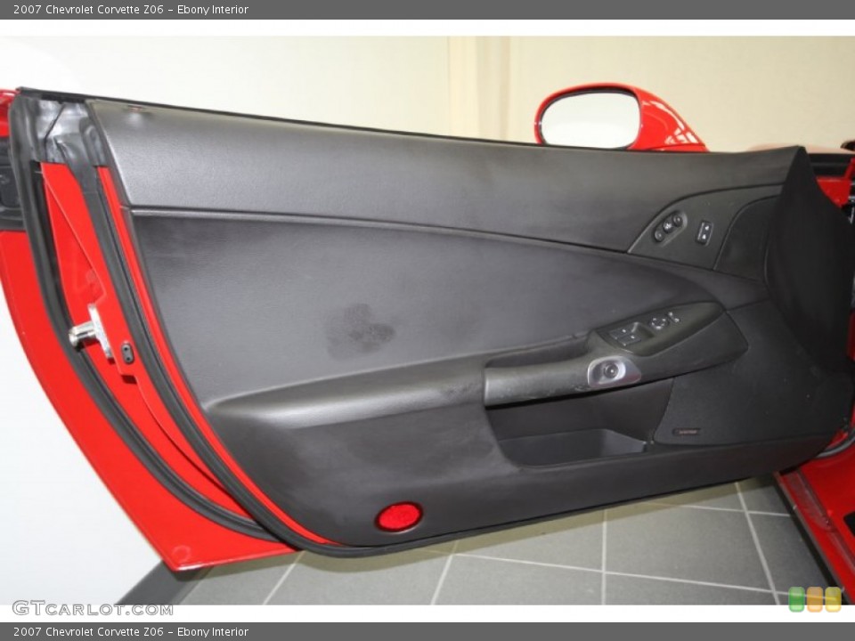 Ebony Interior Door Panel for the 2007 Chevrolet Corvette Z06 #56537353