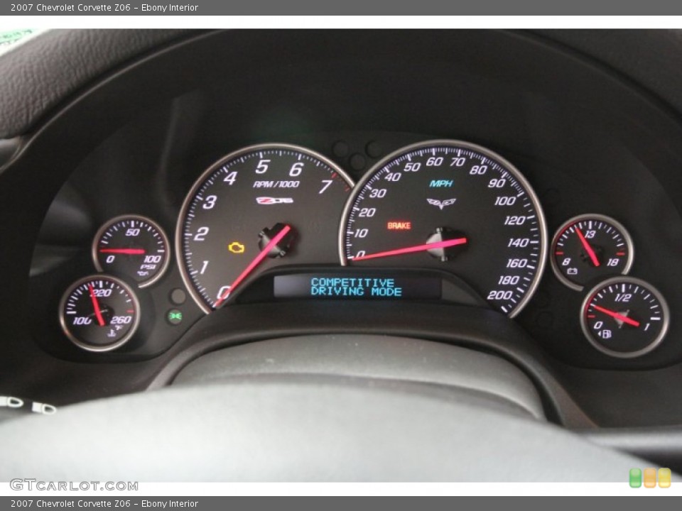Ebony Interior Gauges for the 2007 Chevrolet Corvette Z06 #56537470