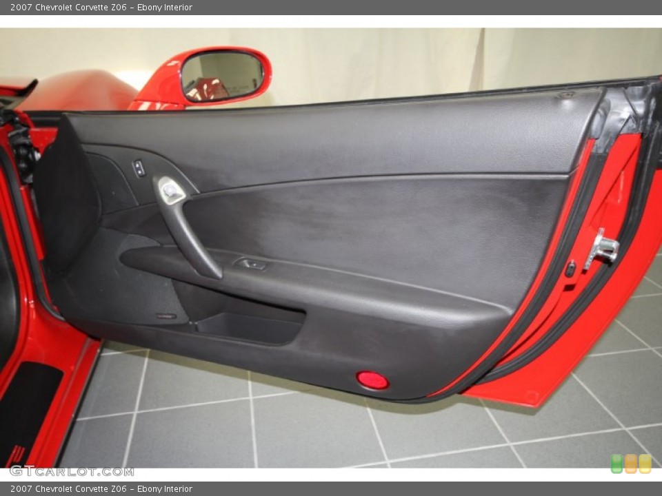 Ebony Interior Door Panel for the 2007 Chevrolet Corvette Z06 #56537518