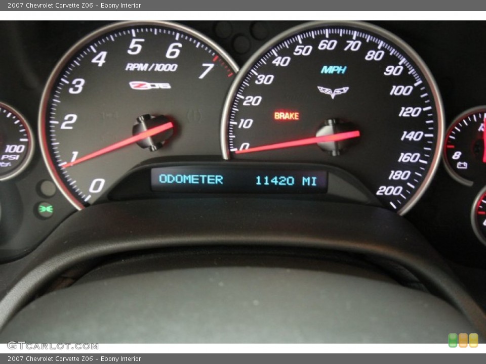 Ebony Interior Gauges for the 2007 Chevrolet Corvette Z06 #56537563