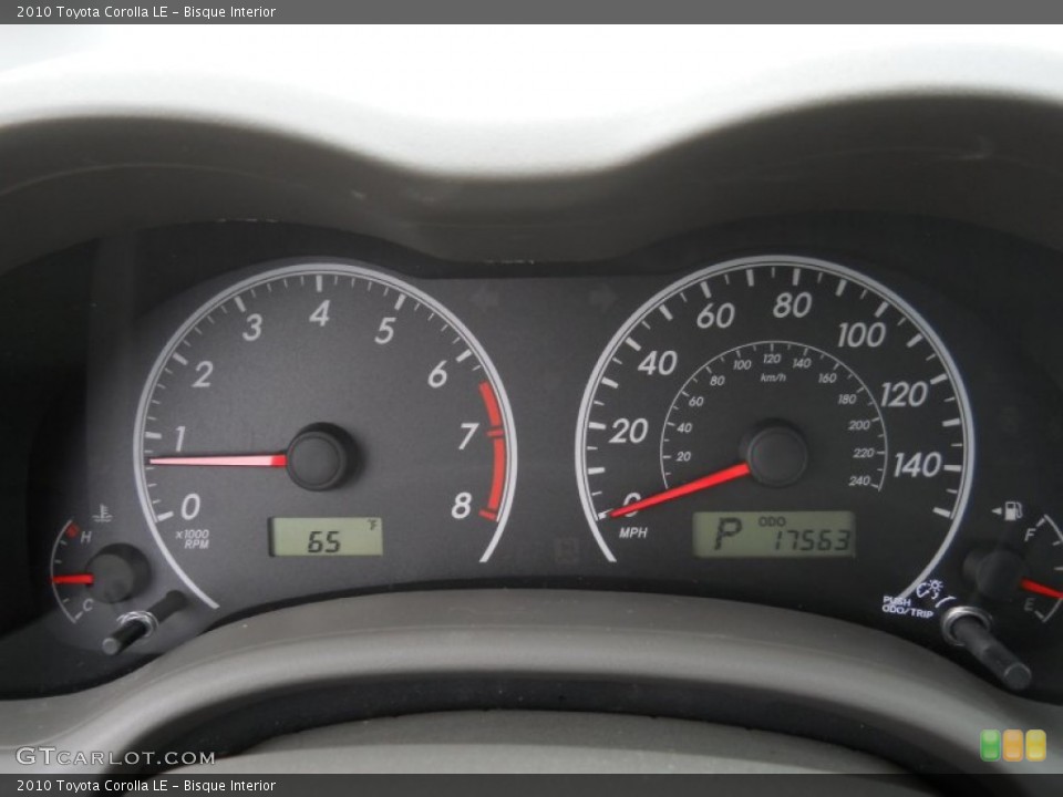 Bisque Interior Gauges for the 2010 Toyota Corolla LE #56540533