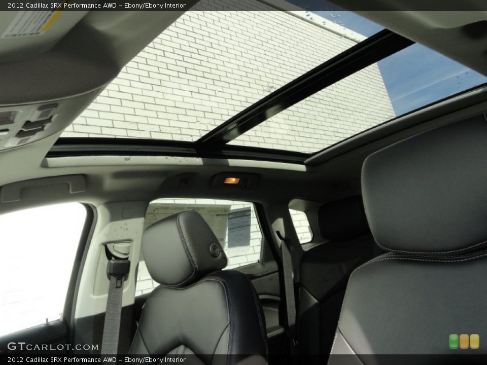 Ebony/Ebony Interior Sunroof for the 2012 Cadillac SRX Performance AWD #56540677