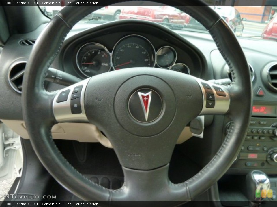 Light Taupe Interior Steering Wheel for the 2006 Pontiac G6 GTP Convertible #56543782
