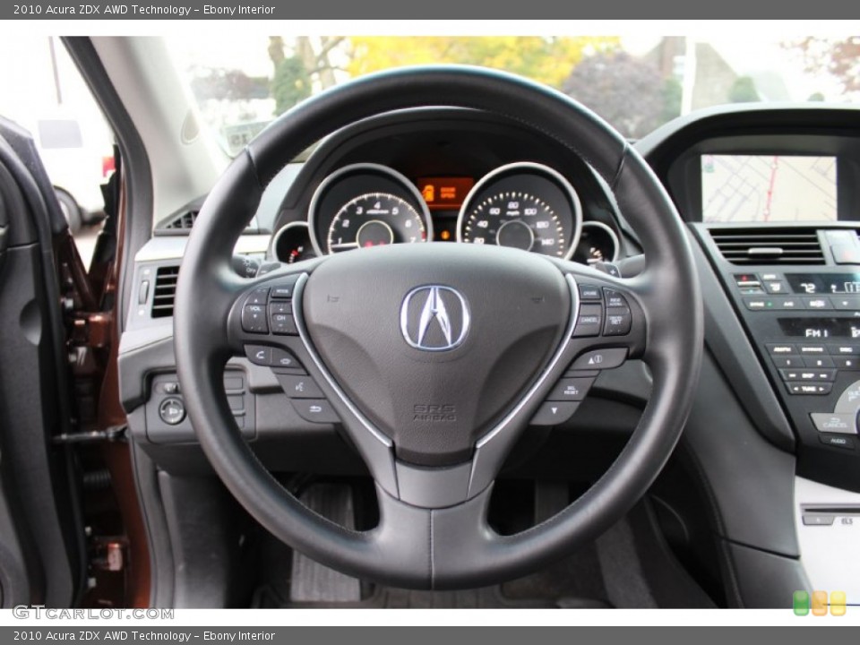 Ebony Interior Steering Wheel for the 2010 Acura ZDX AWD Technology #56544248