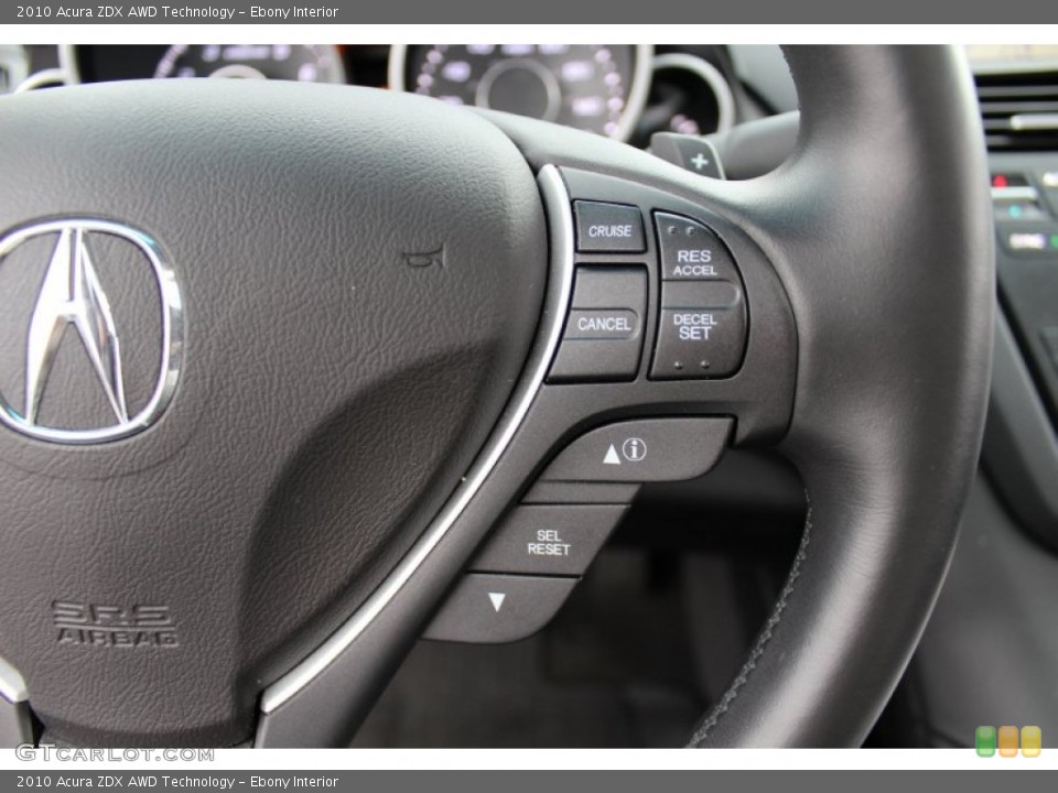 Ebony Interior Controls for the 2010 Acura ZDX AWD Technology #56544268