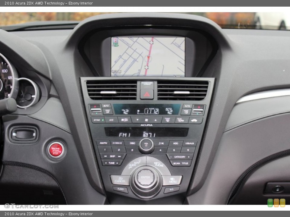 Ebony Interior Controls for the 2010 Acura ZDX AWD Technology #56544286