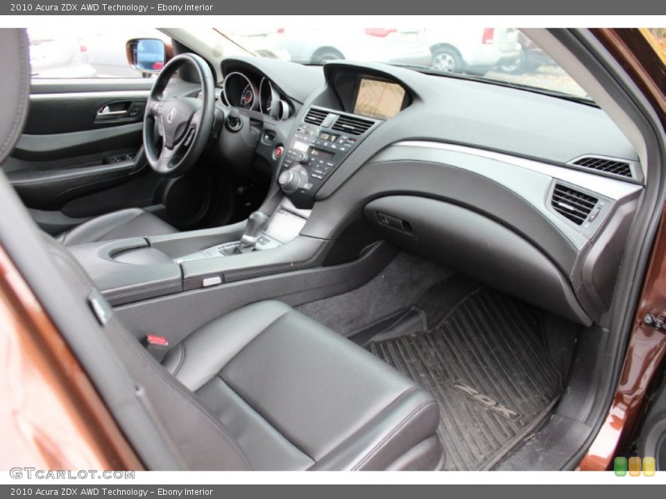 Ebony Interior Dashboard for the 2010 Acura ZDX AWD Technology #56544355