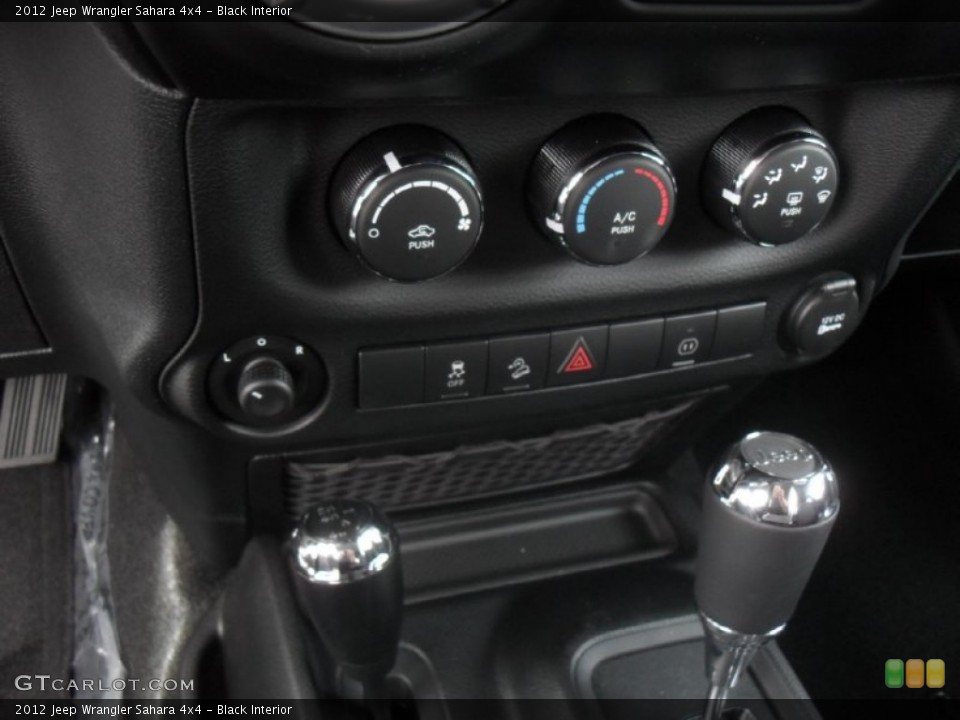 Black Interior Controls for the 2012 Jeep Wrangler Sahara 4x4 #56546173