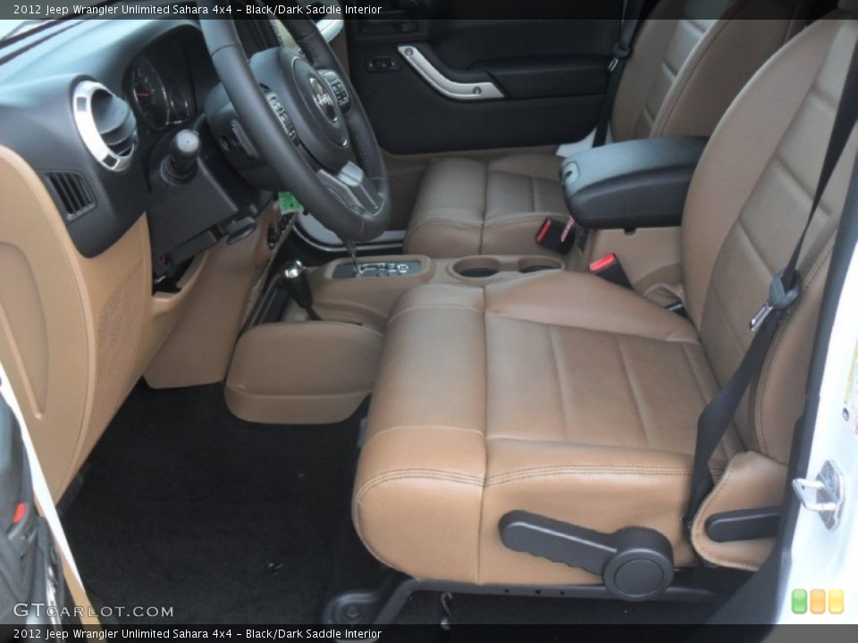 Black/Dark Saddle Interior Photo for the 2012 Jeep Wrangler Unlimited Sahara 4x4 #56546340