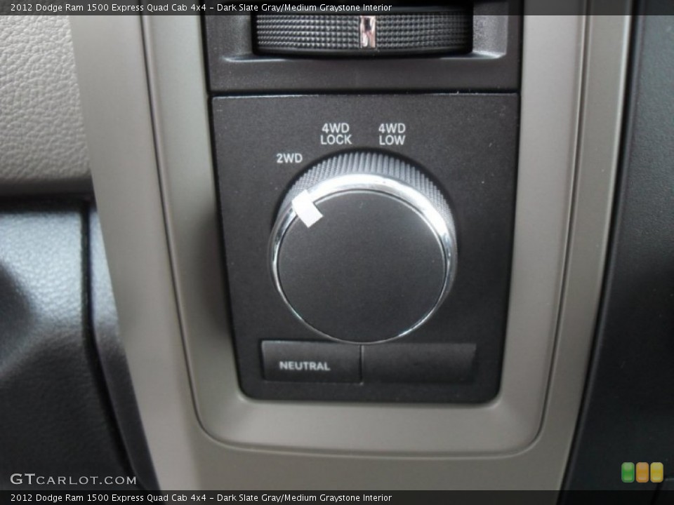 Dark Slate Gray/Medium Graystone Interior Controls for the 2012 Dodge Ram 1500 Express Quad Cab 4x4 #56546560