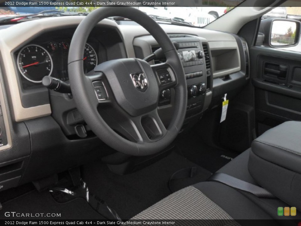 Dark Slate Gray/Medium Graystone Interior Dashboard for the 2012 Dodge Ram 1500 Express Quad Cab 4x4 #56546710