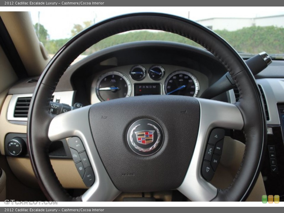 Cashmere/Cocoa Interior Steering Wheel for the 2012 Cadillac Escalade Luxury #56548831