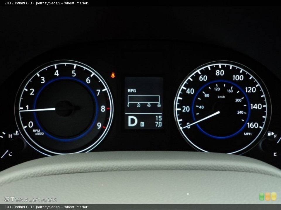 Wheat Interior Gauges for the 2012 Infiniti G 37 Journey Sedan #56550601