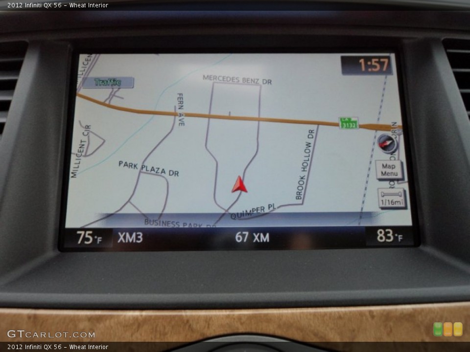 Wheat Interior Navigation for the 2012 Infiniti QX 56 #56551200