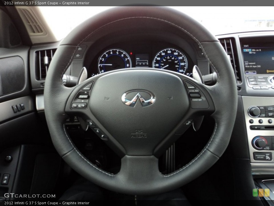 Graphite Interior Steering Wheel for the 2012 Infiniti G 37 S Sport Coupe #56551694
