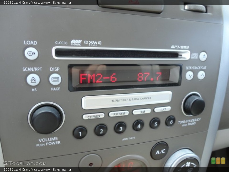 Beige Interior Audio System for the 2008 Suzuki Grand Vitara Luxury #56551759