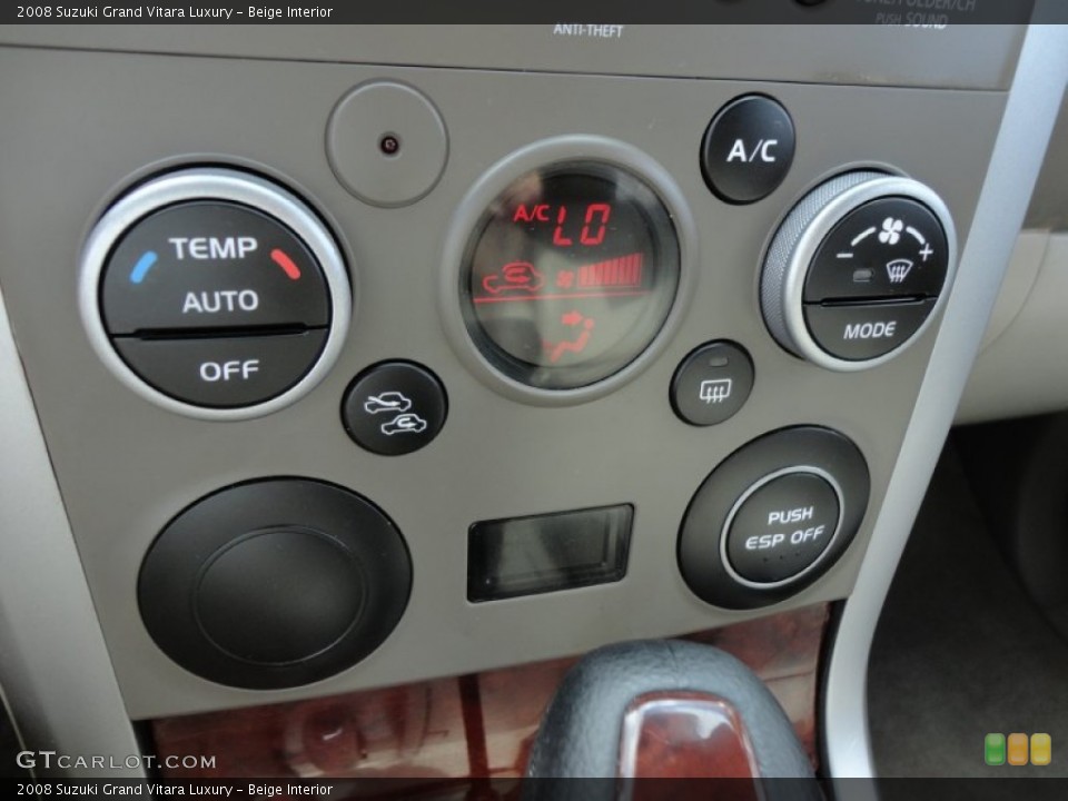 Beige Interior Controls for the 2008 Suzuki Grand Vitara Luxury #56551768