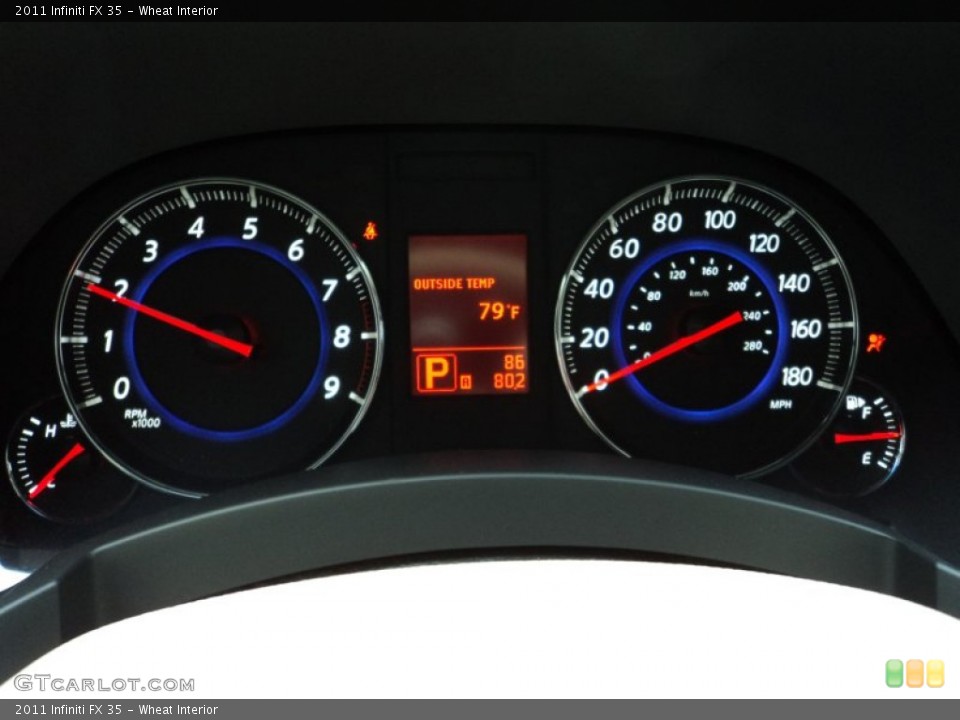 Wheat Interior Gauges for the 2011 Infiniti FX 35 #56551959