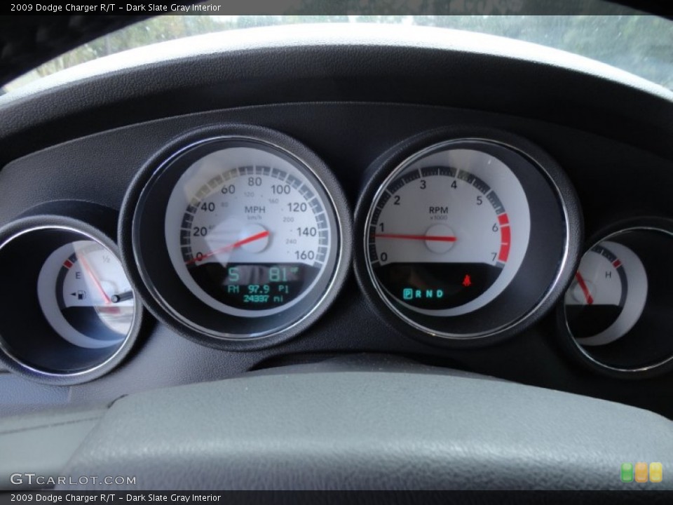 Dark Slate Gray Interior Gauges for the 2009 Dodge Charger R/T #56552495