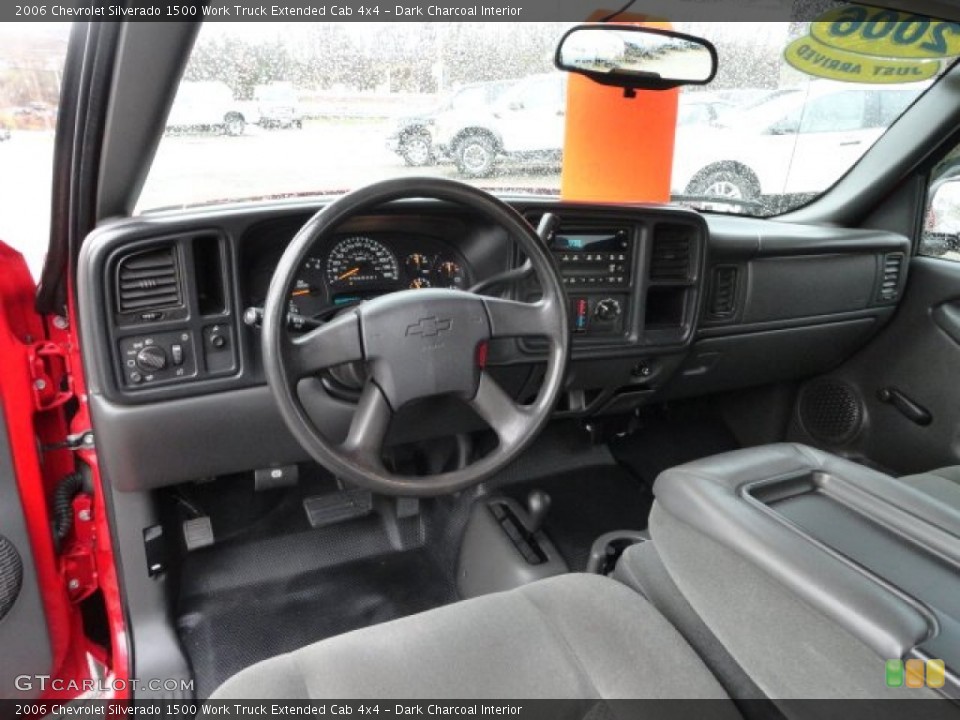 Dark Charcoal Interior Dashboard for the 2006 Chevrolet Silverado 1500 Work Truck Extended Cab 4x4 #56554831