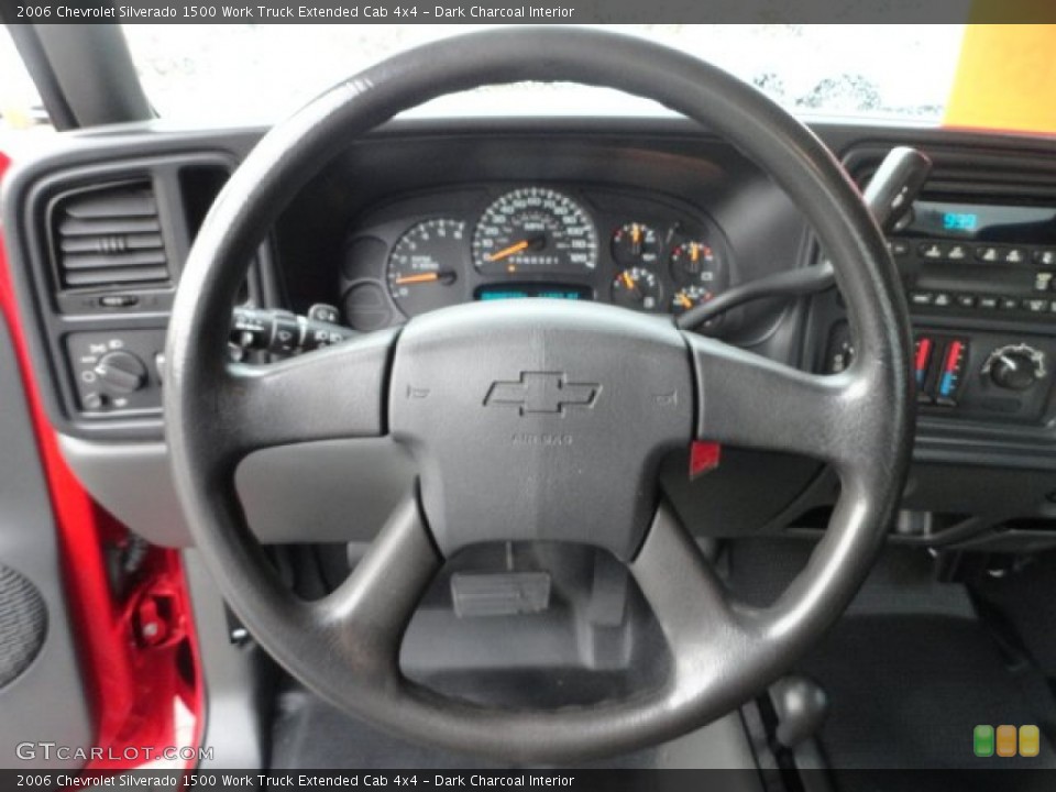 Dark Charcoal Interior Steering Wheel for the 2006 Chevrolet Silverado 1500 Work Truck Extended Cab 4x4 #56554868