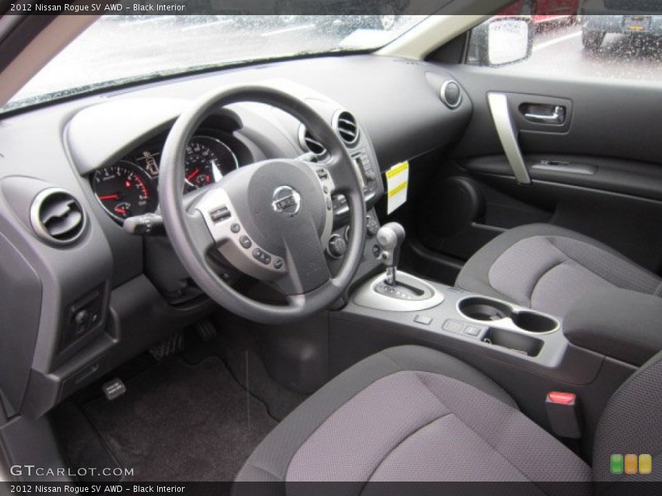 Black Interior Prime Interior for the 2012 Nissan Rogue SV AWD #56555404
