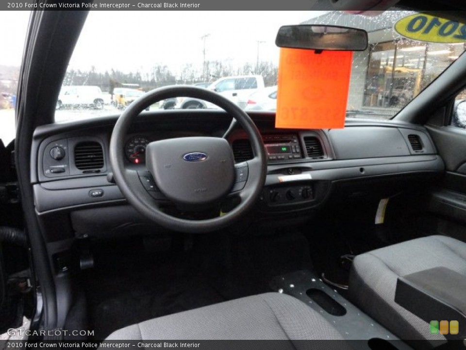 Charcoal Black Interior Dashboard for the 2010 Ford Crown Victoria Police Interceptor #56555470