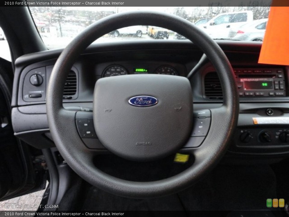 Charcoal Black Interior Steering Wheel for the 2010 Ford Crown Victoria Police Interceptor #56555512