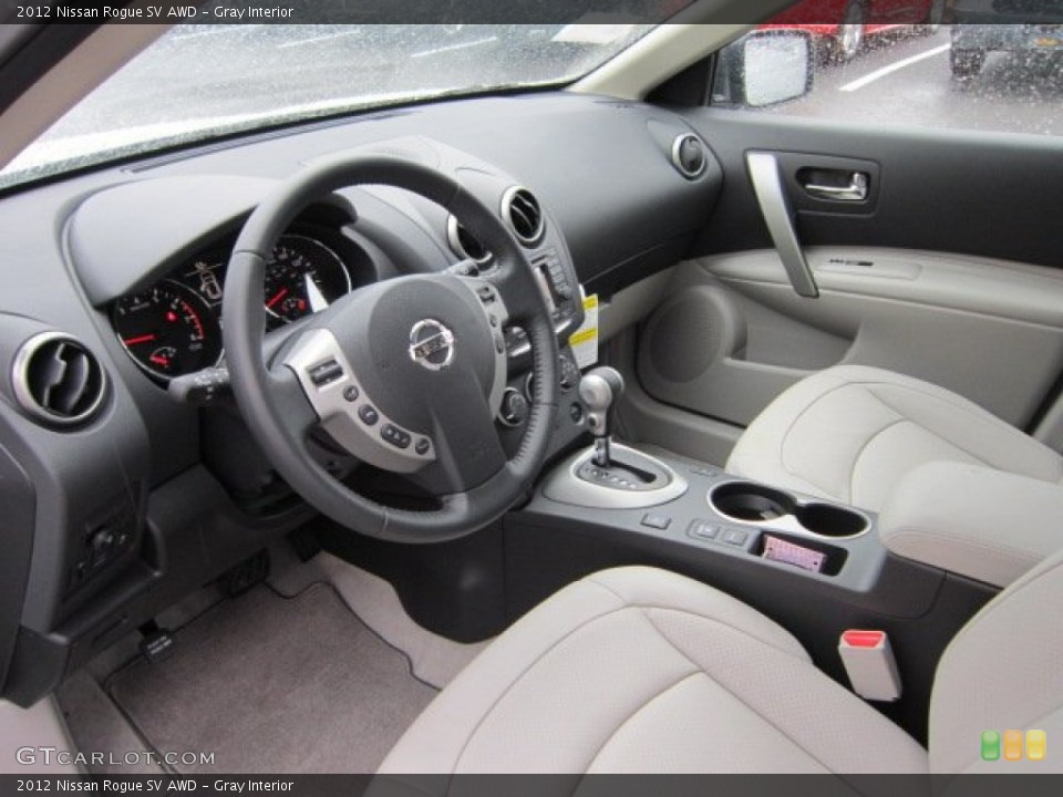Gray Interior Prime Interior for the 2012 Nissan Rogue SV AWD #56556494