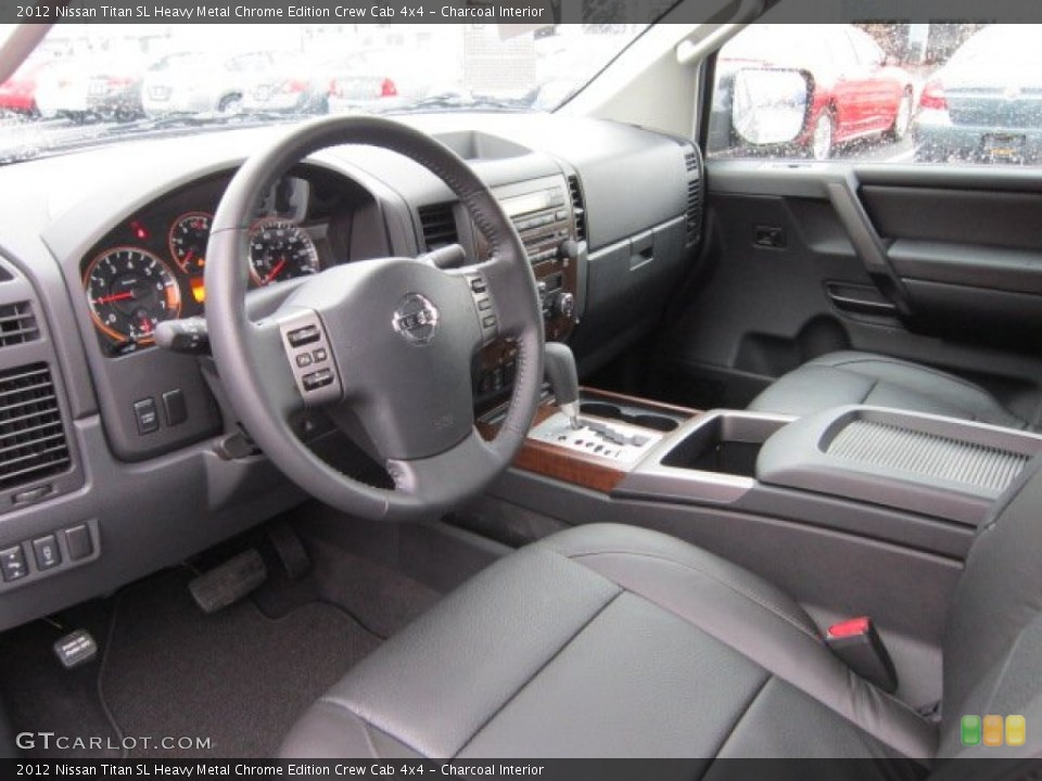 Charcoal Interior Prime Interior for the 2012 Nissan Titan SL Heavy Metal Chrome Edition Crew Cab 4x4 #56556862