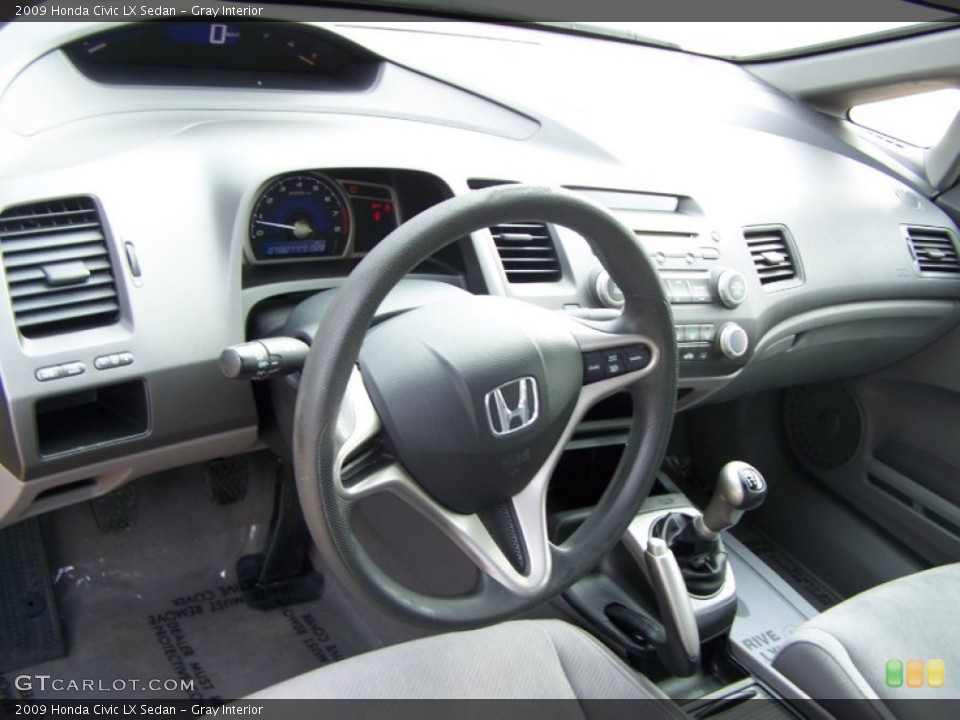 Gray Interior Dashboard for the 2009 Honda Civic LX Sedan #56558878