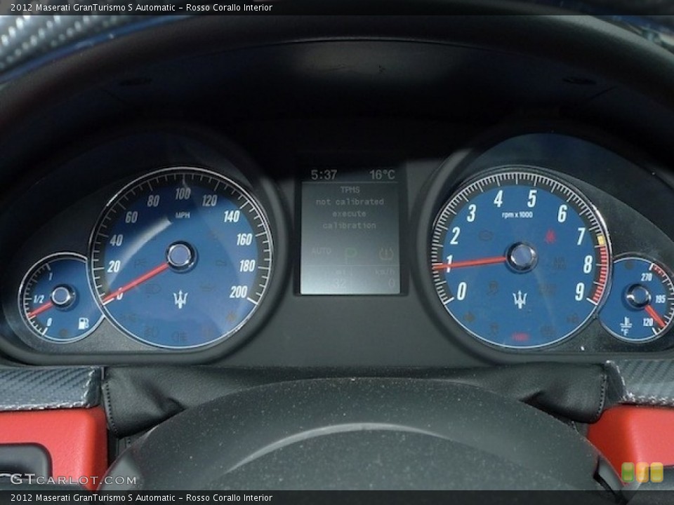 Rosso Corallo Interior Gauges for the 2012 Maserati GranTurismo S Automatic #56559187
