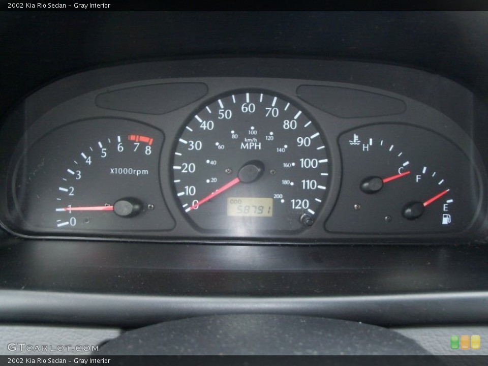 Gray Interior Gauges for the 2002 Kia Rio Sedan #56559697