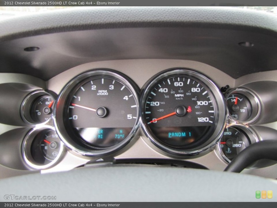 Ebony Interior Gauges for the 2012 Chevrolet Silverado 2500HD LT Crew Cab 4x4 #56562089