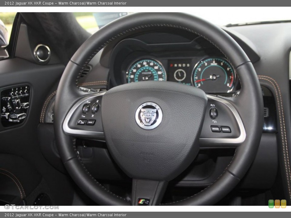 Warm Charcoal/Warm Charcoal Interior Steering Wheel for the 2012 Jaguar XK XKR Coupe #56563437