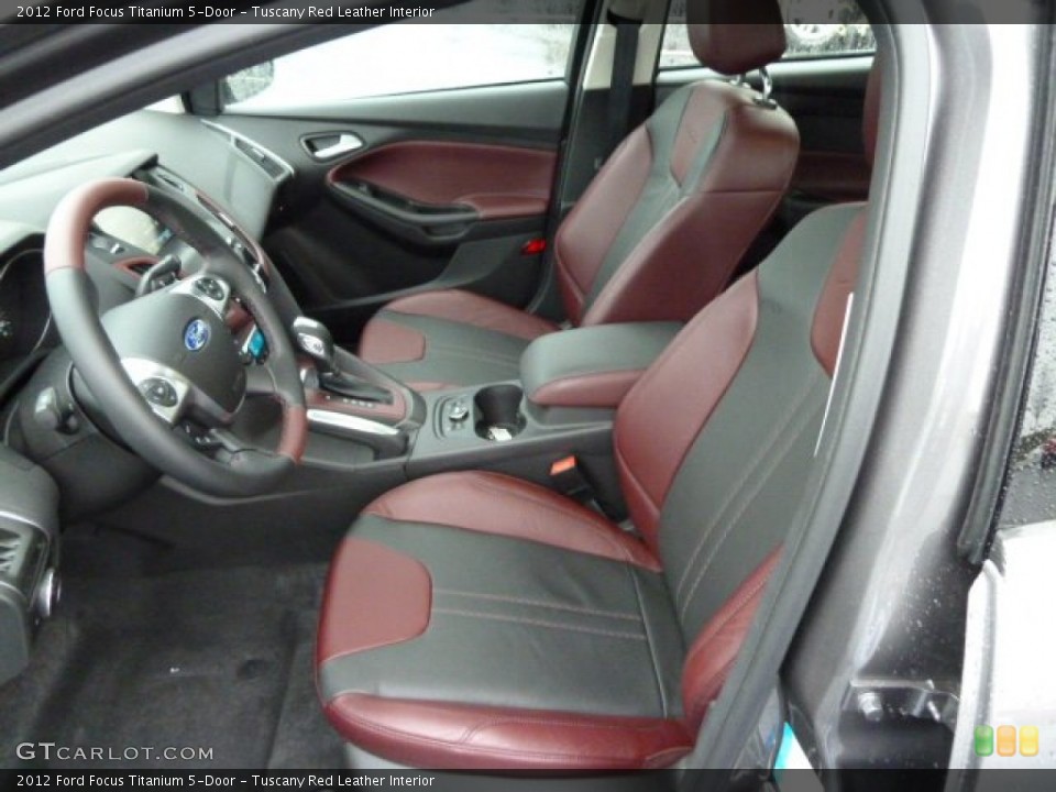 Tuscany Red Leather Interior Photo for the 2012 Ford Focus Titanium 5-Door #56569317