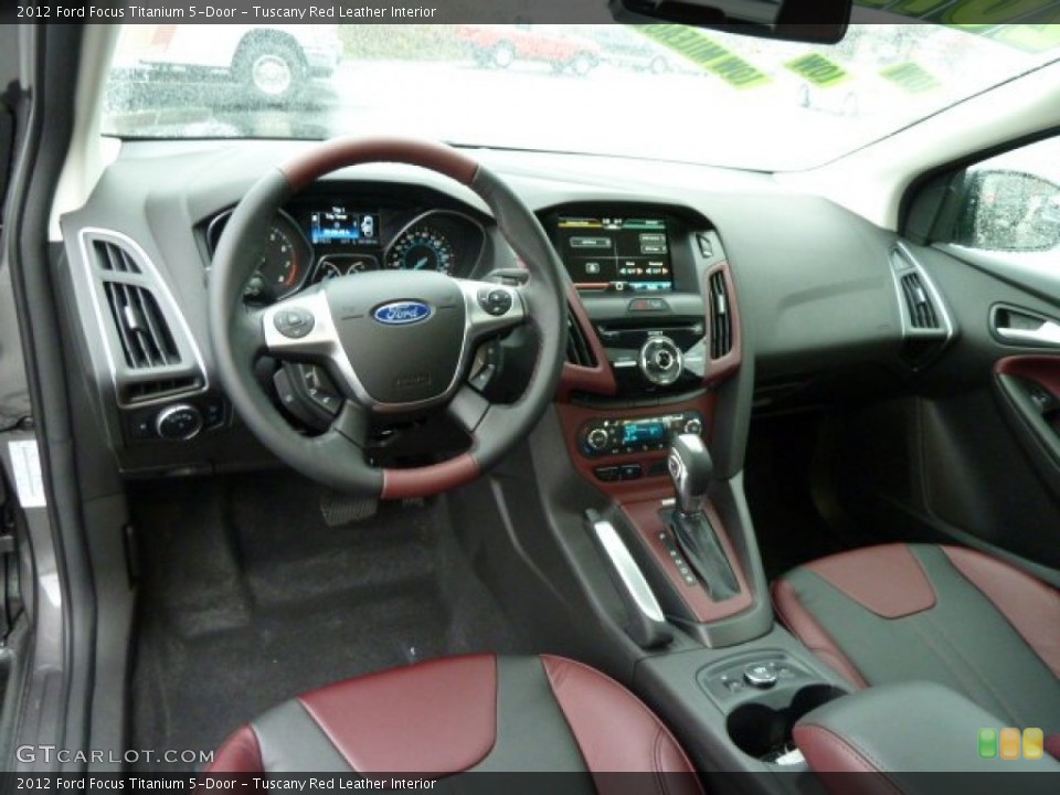 Tuscany Red Leather Interior Prime Interior for the 2012 Ford Focus Titanium 5-Door #56569335