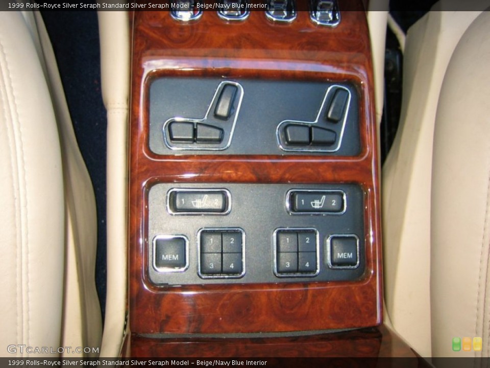 Beige/Navy Blue Interior Controls for the 1999 Rolls-Royce Silver Seraph  #56571417