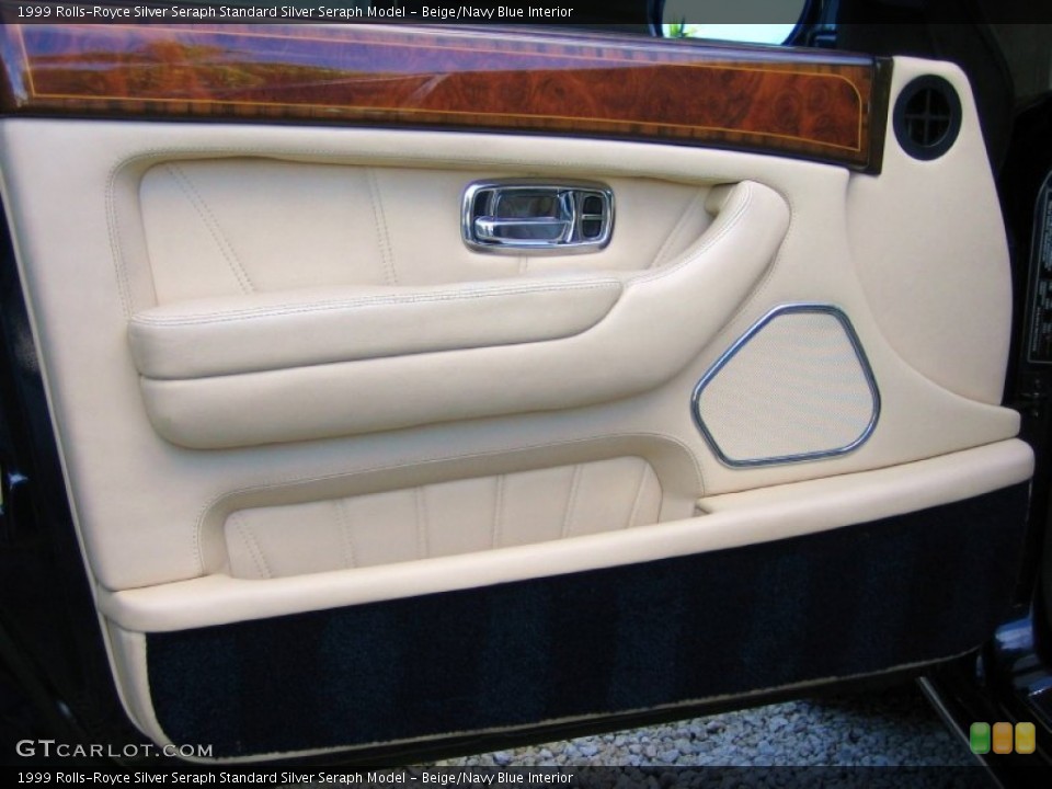 Beige/Navy Blue Interior Door Panel for the 1999 Rolls-Royce Silver Seraph  #56571432