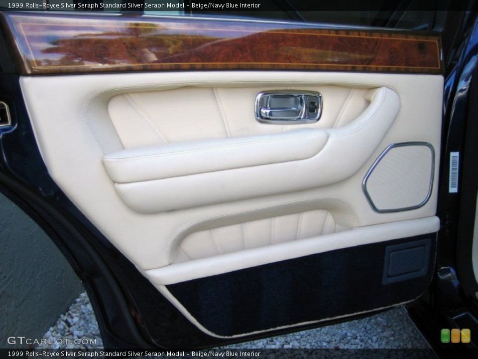 Beige/Navy Blue Interior Door Panel for the 1999 Rolls-Royce Silver Seraph  #56571438