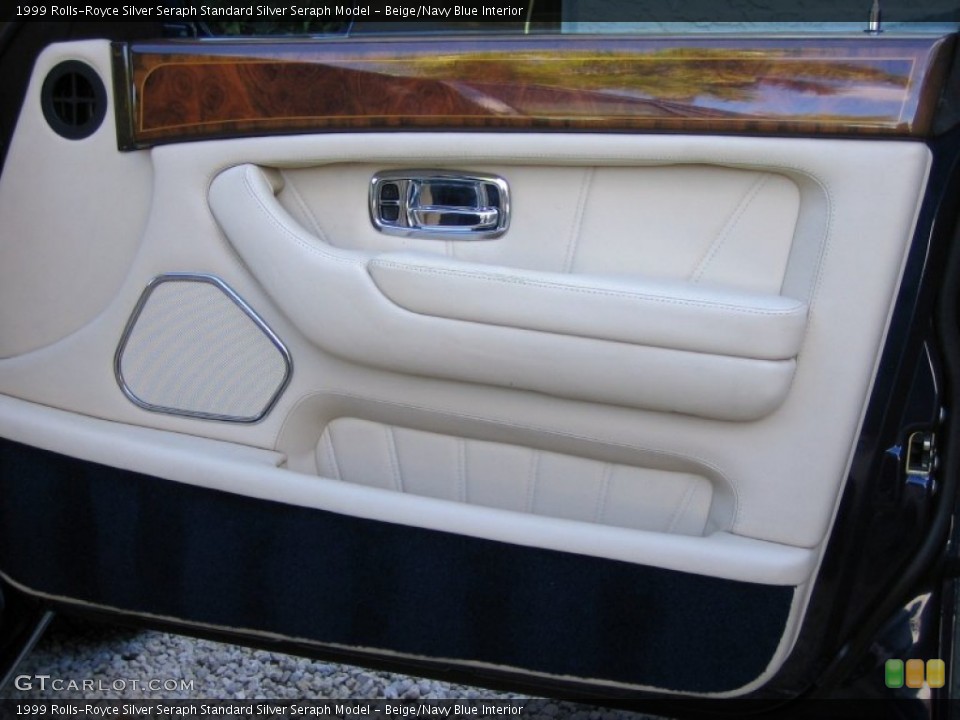 Beige/Navy Blue Interior Door Panel for the 1999 Rolls-Royce Silver Seraph  #56571450