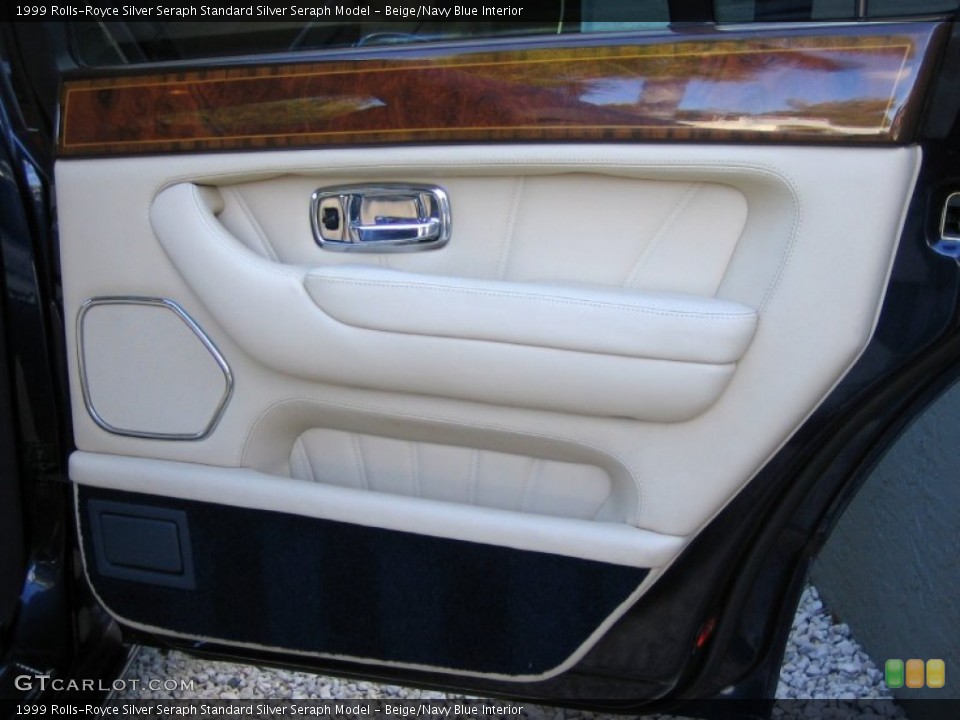 Beige/Navy Blue Interior Door Panel for the 1999 Rolls-Royce Silver Seraph  #56571459