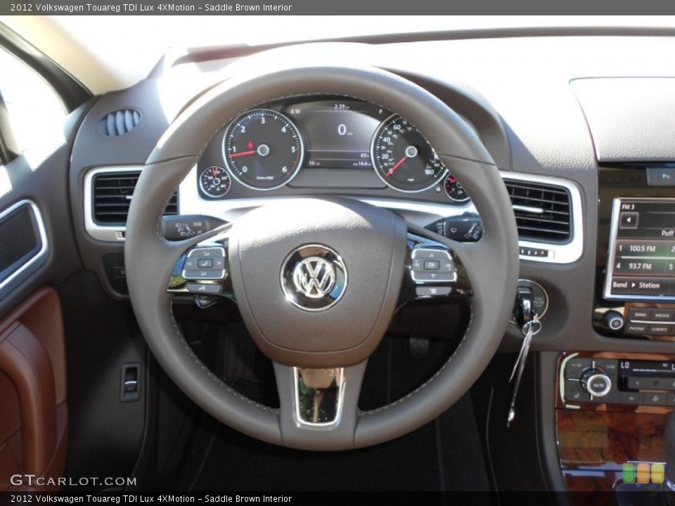 Saddle Brown Interior Steering Wheel for the 2012 Volkswagen Touareg TDI Lux 4XMotion #56576016
